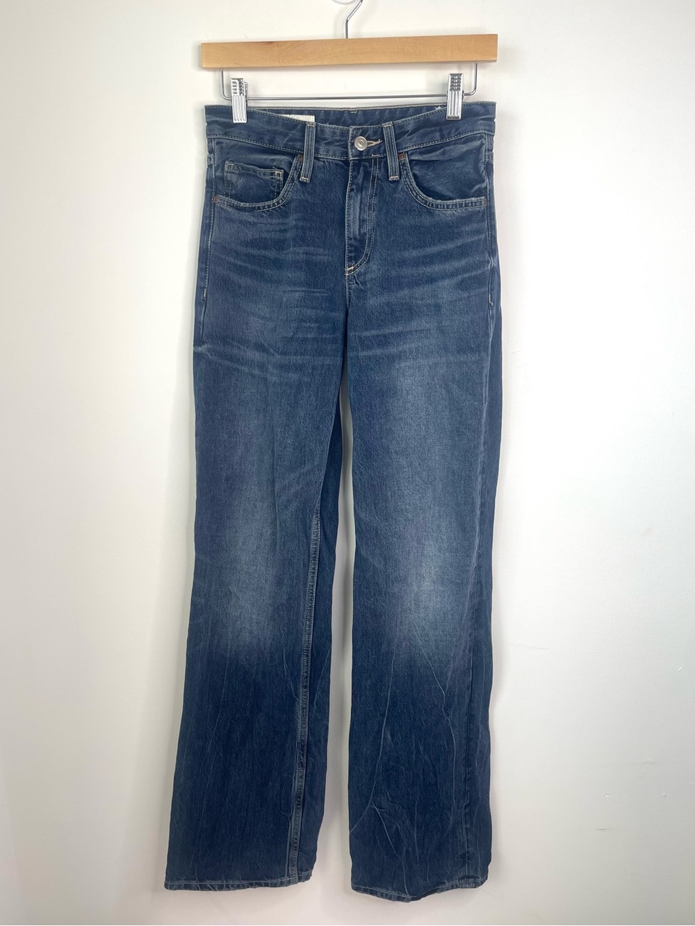 Zara Women's Dark Wash Wide-Leg Jeans size 2